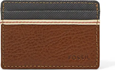 Produktbild von FOSSIL Leder Kartenetui Elgin Card Case Brown braun