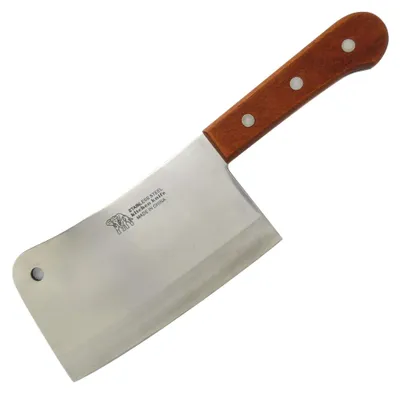 Hackmesser aus Edelstahl, 39 cm, Holzgriff