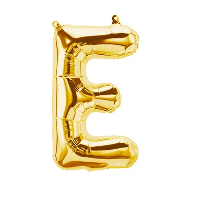 Produktbild von Folienballon Buchstabe E, gold, ca. 80 cm, für Luftbefüllung