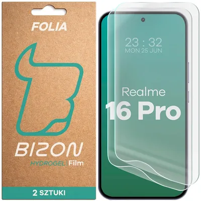 Produktbild von 2x Hydrogel Folie für den Bildschirm für Realme 16 Pro 5G, Bizon Film Hydrogel Front Duo