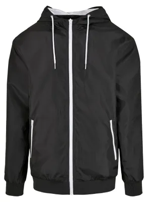 Image de Build Your Brand - Veste Windrunner pour homme LT2487 (S) (noir/blanc)