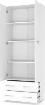 Produktbild von Zweitüriges Bücherregal mit Schubladen für das Wohnzimmer Lima