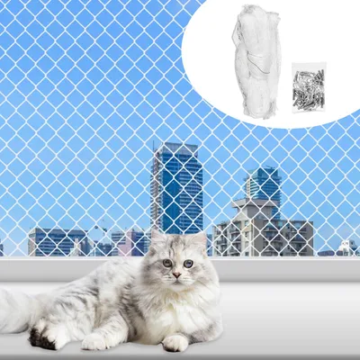 Obrázok produktu pre Sieťka na balkón, 8 x 3 m, priehľadná, odolná a UV-stabilná, vhodná na balkóny a okná