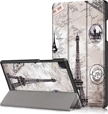 Produktbild von Samsung Galaxy Tab A7 (2020) Hülle - Tri-Fold Ständer Klapphülle mit Schlaf/Wach-Funktion - Eiffelturm