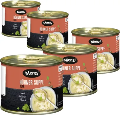 Produktbild von Menzi Hühner Suppe klar, 5x200ml