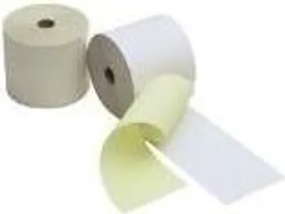Produktbild von Kores Kassenrollen, 2-lagig weiß/gelb, 57 mm x 25 m x 12 mm Additionsrollen, Hülse: 12 mm, selbstdurchschreibend - 5 Stück (AR5725)