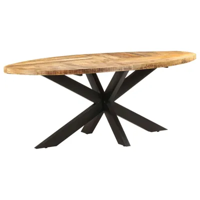 Produktbild von "2024"Modernen Esstisch Oval 200x100x75 cm Raues Mangoholz Design Stehtische & Bistrotische 2252925