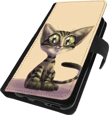 Produktbild von Book Case für Huawei P30 Hülle Tasche Flip Cover Handy Schutz Hülle mit Magnet Handycover Katze Design 86