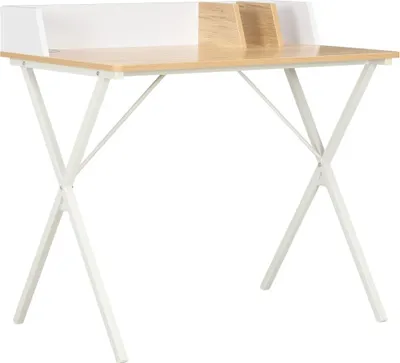 Zdjęcie produktu dla Biurko Living Store białe i naturalne 80x50x84 cm