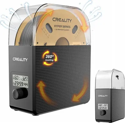 Produktbild von Creality Filament Dryer Box 2.0 360° teplovzdušný ohrev 1,75 mm a 2,85 mm filamentov Podpora 24-hodinového časovača Monitorovanie vlhkosti v reálnom čase Nastaviteľný rozsah teplôt 45°C-65°C Vhodné pre PLA/ABS/ASA/PETG/TPU/PP/ PC/PA