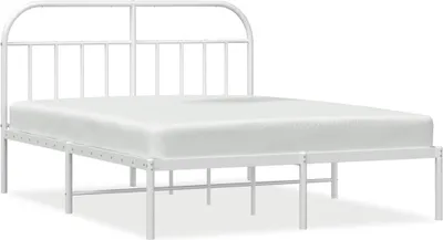 Obrázok produktu pre vidaXL Detská posteľ s čelom kovová biela 183x213 cm