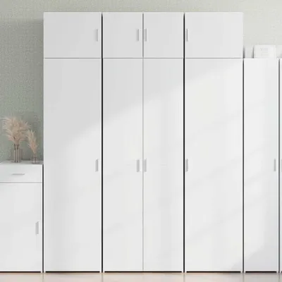 Image de vidaXL Armoire haute blanc 70x42,5x225 cm Bois composite