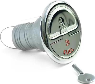 Produktbild von Tankstutzen mit Deckel und Schlüssel für 38mm Kraftstoffschläuche, geeignet für Benzin und Diesel