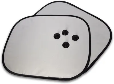 Obrázok produktu pre Slnečné clony do okien automobilov, 44x36 cm, čierno-sivé, s prísavkami, ochrana pred slnkom do auta