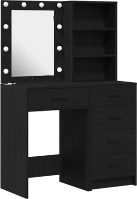 Obrázok produktu pre vidaXL Toaletný stolík 2 ks čierny 50 x 41 x 135 cm Materiál na báze dreva