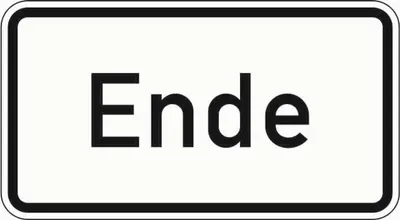 Produktbild von Zusatzschild 1012-31, 231x420 mm, Ende, RAL-Gütezeichen Folie RA1