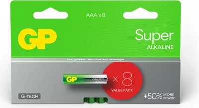 Produktbild von GP Super Alkaline, AAA Micro Batterie, 1,5 V, 8 Stück