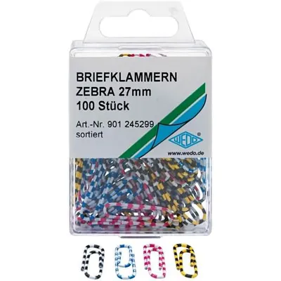 Produktbild von Wedo 901 245299, Metall, Gemischte Farben, 27 mm, 100 Stück(e)