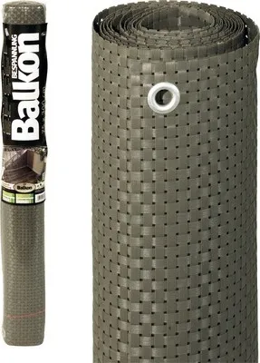 Produktbild von Balkonbespannung videx Rattan 90 x 300 cm titangrau
