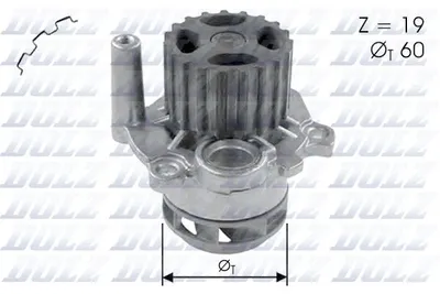 Image de Pompe à liquide de refroidissement DOLZ Pompe à eau pour VW POLO (9N) A197