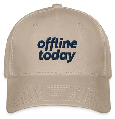Produktbild von Spreadshirt Stickmotiv Offline Today Heute Offline Flexfit Cap, L/XL (Caps), Khaki