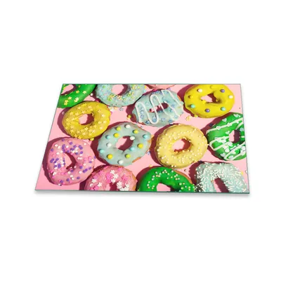 Produktbild von Herdabdeckplatte Glaskeramik 1 Teilig 80x52 Essen Bunt Abdeckung Glas Spritzschutz