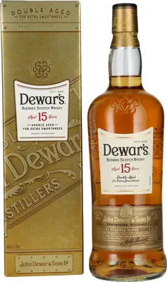 Produktbild von Dewar's 15 Years Old Double Aged Blended Scotch Whisky 40% Vol. 1l in Geschenkbox