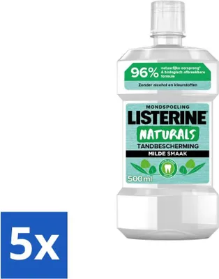 Produktbild von Listerine Naturals Mundspülung Zahnschutz 500 ml - Vorteilspack - 5 Stücke