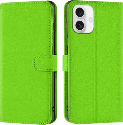 Produktbild von Conie Klapp Tasche für iPhone 16 Kartenfach Rundumschutz Hülle in Grün