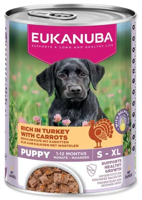 Produktbild von EUKANUBA Life Care Puppy Rich in turkey with carrots - Nassfutter für Hunde - 400g