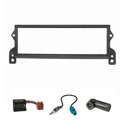 Produktbild von Radioblende Set kompatibel mit BMW Mini One One D Cooper Cooper S (R50 R52 R53) 2001-2006 Adapter Quadlock Fakra