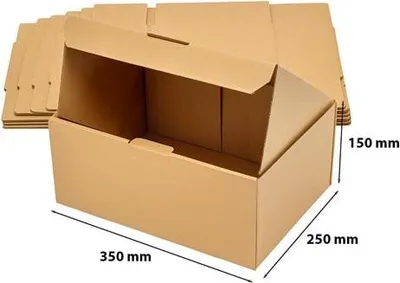 Obrázek produktu pro Kartonová krabice s výsekem pro balení - balení 350 x 250 x 150 mm - 50 kusů