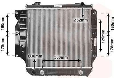 Produktbild von VAN WEZEL 21002022 Kühler Wasserkühler Motorkühler für JEEP WRANGLER II (TJ) WRANGLER I (YJ, SJ)