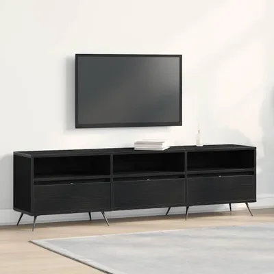 Zdjęcie produktu dla Maison Exclusive - Komody RTV, wymiary 150 x 30 x 44,5 cm, kolor czarny, imitacja dębu