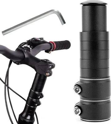 Produktbild von Fahrradlenkererhöhung für MTB und Rennrad - Aluminium, Schwarz, 28,6 mm