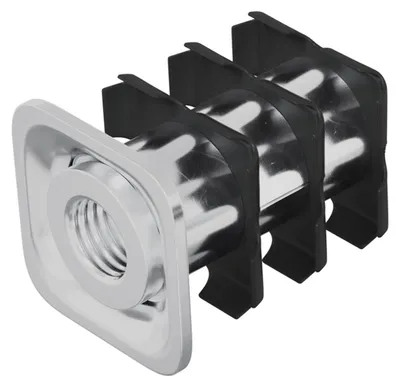 Productafbeelding van vidaXL Schroefdraadbuis, set van 12 stuks, zwart en zilver, verzinkt staal
