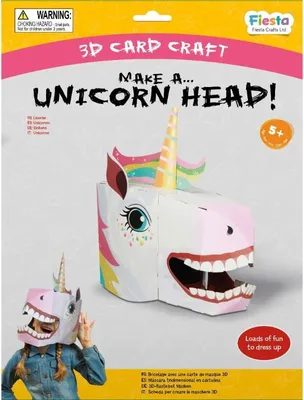 Produktbild von Fiesta Crafts Einhorn Bastelset Karton 3D kreatives Spielzeug