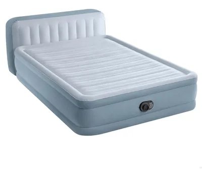 Produktbild von INTEX 64450ND Luftbett DuraBeam Headboard Queen 236x152x86cm mit Pumpe Gästebett