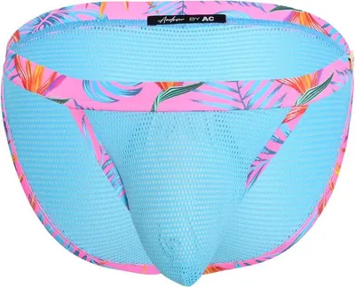 Image de Andrew Christian - Sous-vêtement Slips Hommes - Miami Cabana Boy Tropical Mesh Brief w/ ALMOST NAKED® - 1x Taille M