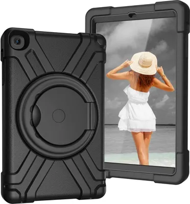 Image de Étui pour Samsung Galaxy Tab A 8.0" blindé avec support pivotant Noir
