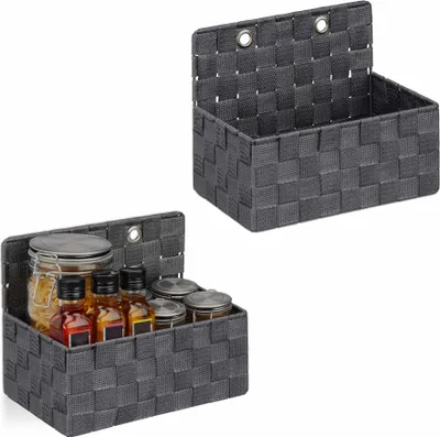 Obrázek produktu pro Závěsné úložné koše, sada 2 kusů - Nástěnné organizéry