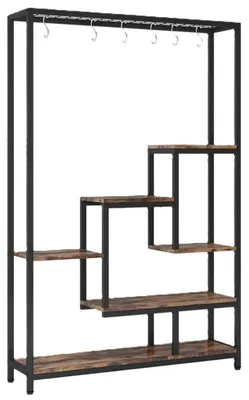 Obrázok produktu pre Stojan na rastliny HOGA-JW0484X, 100 × 30 × 180 cm, čierno-hnedý