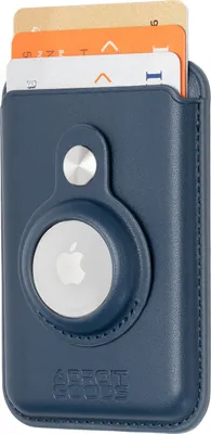 Obrázok produktu pre AdroitGoods AirTag puzdro na kartu vhodné pre Magsafe a iPhone - puzdro na kartu/peňaženka - koža/modrá