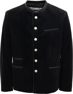 Produktbild von Klassische Herren Jacke in Schwarz mit Knopfleiste