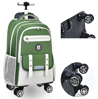Imagen del producto de Mochila infantil con ruedas para niñas, ideal para la escuela