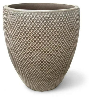 Produktbild von Provencelia Keramik Pflanzkübel Signac Beige, Ø48 x H52 cm, frostbeständig, handgefertigt, glasiert, Outdoor, Terrasse, winterfest