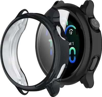 Image de Étui de protection en TPU à couverture intégrale électroplaqué pour Garmin Vivoactive 6, noir