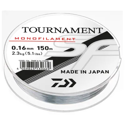 Produktbild von Daiwa Tournament SF Line 0,16mm 150m Grau-Transparent monofile Angelschnur