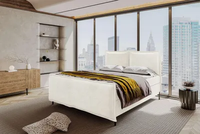 Produktbild von 99rooms Vero Plus Boxspringbett 160x200 cm Cordstoff POSO Creme