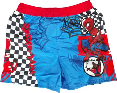 Produktbild von Marvel Spiderman Kinder Badehose Badeshorts Shorts Schwimmhose – Blau / 128
